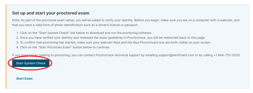 Taking a Graded Proctortrack Exam